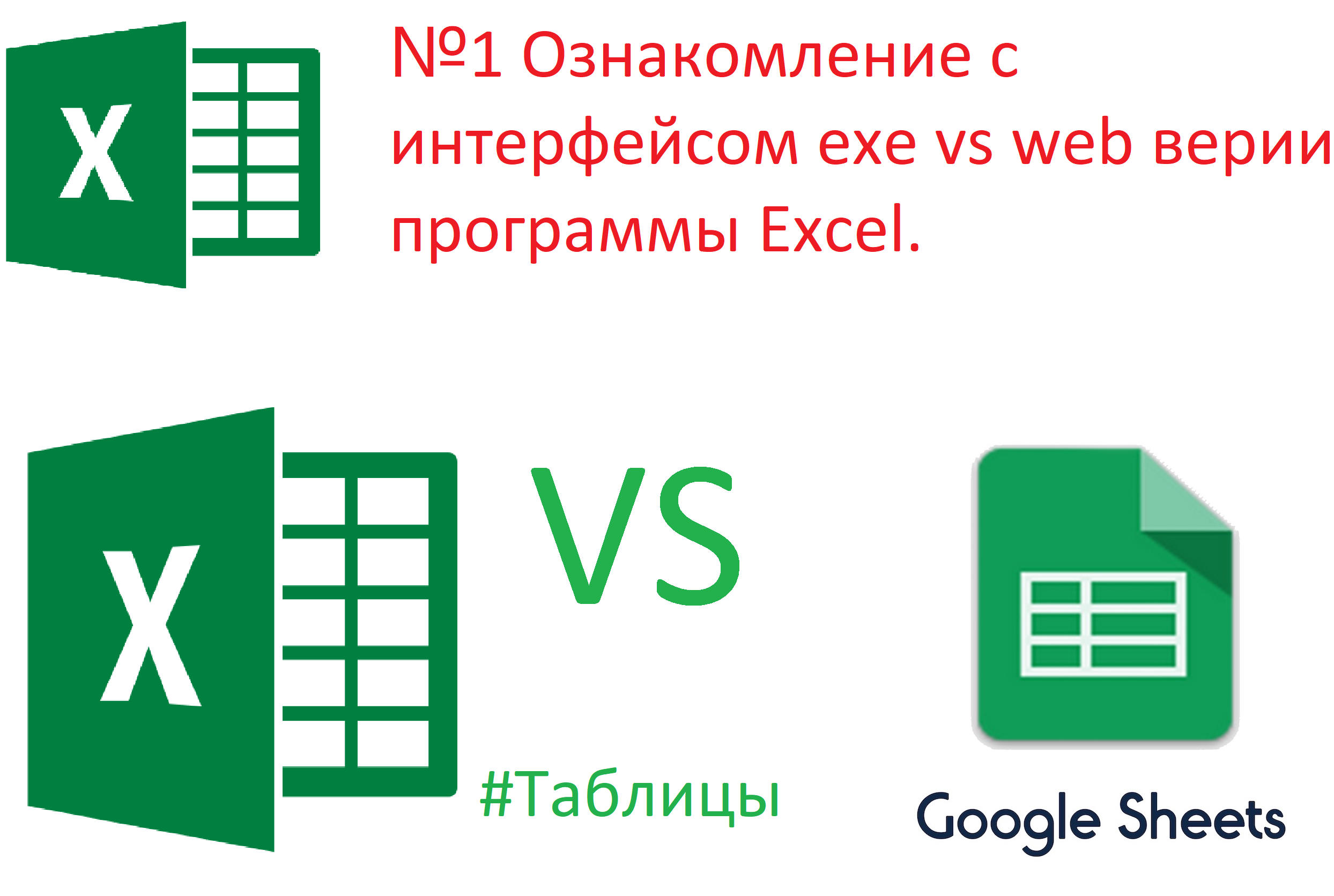 Ознакомление с интерфейсоми программной и веб версии excel.exe vs excel.html. смотреть онлайн
