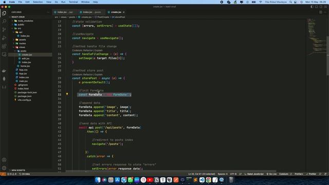 Tutorial React dan Laravel #5 : Insert dan Upload Data di React dengan Rest API смотреть онлайн