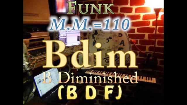 B Diminished (B D F) One Chord Backing Track - Funk M.M.=110 смотреть онлайн