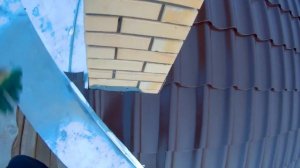 Защита кирпичного дымохода от дождя #4. Огибаем дымоход.