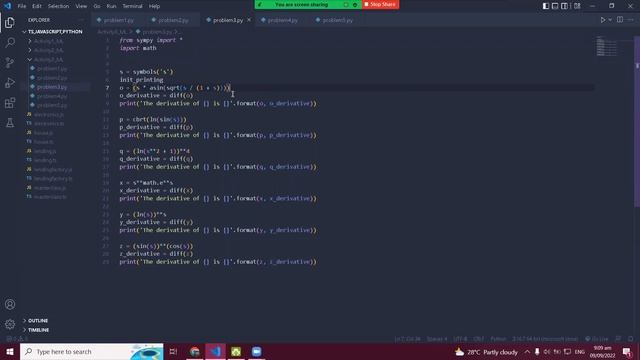 InClass Activity 3 - SymPy смотреть онлайн