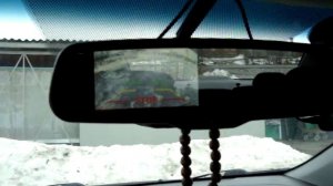 Камера заднего вида и зеркало с монитором 4» на KIA RIO III