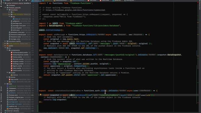 Firebase Cloud Function to save data when a user is created - Svelte Firebase Starter - Part 11 смотреть онлайн