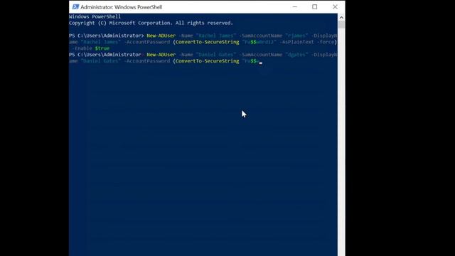 Power Shell Script to create a User account in Windows Active Directory смотреть онлайн