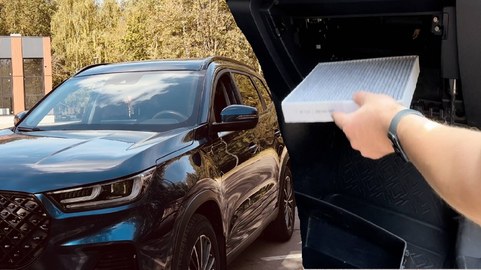 Замена салонного фильтра на CHERY TIGGO 8 PRO 1.6T своими руками смотреть онлайн