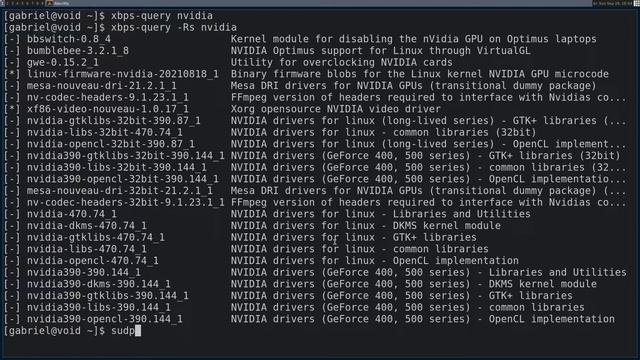Drivers da NVIDIA no VOID LINUX. смотреть онлайн