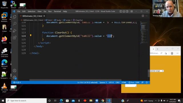 Intro JavaScript: Bill Estimator demonstrates HTML optgroups and JavaScript switch statements смотреть онлайн