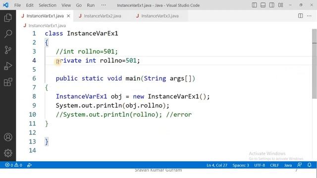 #11. Instance Variables in Java || Types of Variables in Java (Part - 2) смотреть онлайн