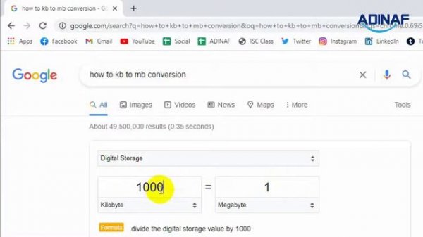 How to Convert KB to MB | How to KB to MB Conversion | KB to MB Conversion | ADINAF Orbit