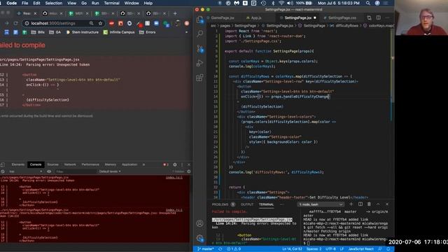 Finishing React Mastermind Settings Lab смотреть онлайн