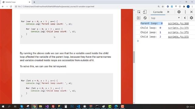 Variable Scope | Javascript for Beginners | Lecture 30 смотреть онлайн