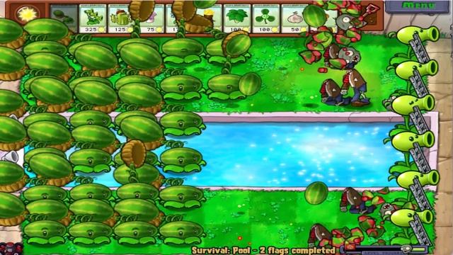 Plants vs Zombies - Melon Pult vs Zombies смотреть онлайн