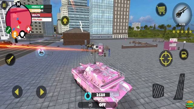 Superhero Flash Stickman Rope Hero Pink Military Tank Order Game