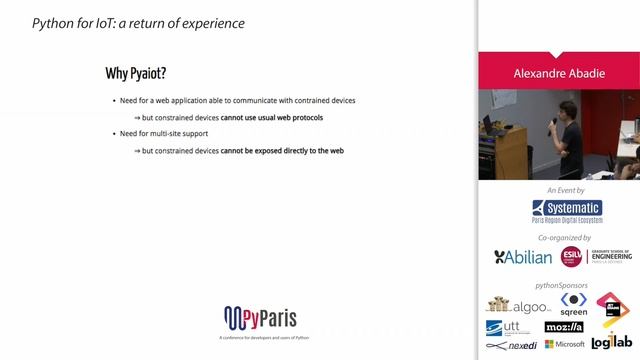 PyParis 2017 - Using Python for IoT: a return of experience, by Alexandre Abadie смотреть онлайн