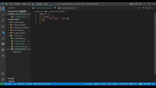 Nested dictionary in python смотреть онлайн