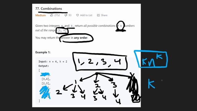 Combinations - Leetcode 77 - Python смотреть онлайн