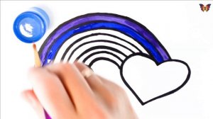 Как нарисовать РАДУГУ / мультик раскраска РАДУГА  для детей /Раскраски Малышам