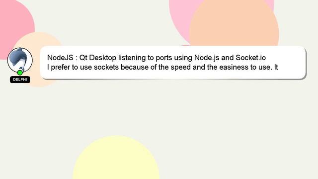NodeJS : Qt Desktop listening to ports using Node.js and Socket.io смотреть онлайн