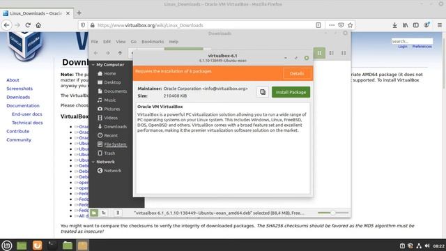 Install VirtualBox 6.1.10 in Linux Mint 20 смотреть онлайн