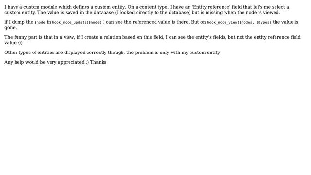 Drupal: referenced entity not showing up in the node view page or in any view I create смотреть онлайн