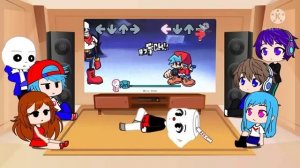 Fnf react to Indie cross Bonus and Nightmare songs! (Gacha club)