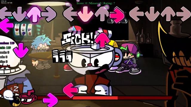 Friday Night Funkin' - "Pasta Night" but Sans, Cuphead and Bendy Sings It - Vs Hypno's Lullaby V2 смотреть онлайн