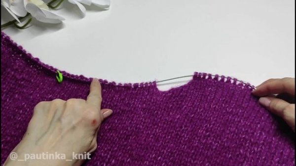 МК Стильное Платье Спицами #_pautinka_knit #каксвязатьплатье #платьеспицами #вязаноеплатье