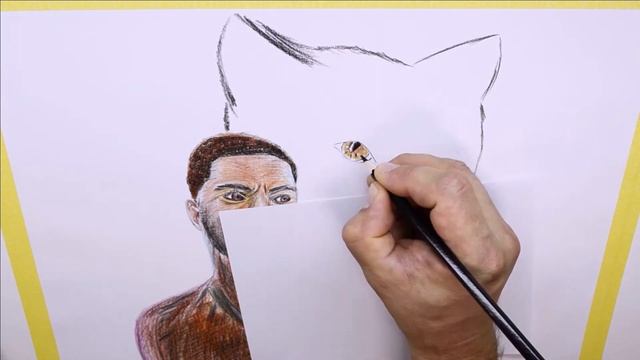 How to draw a Marvel character (Marvel) - Black Panther (CHADWICK BOSEMAN) смотреть онлайн