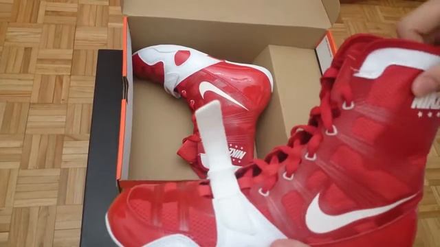 Распаковка Белые - Красные Боксерки Nike HyperKO москва смотреть онлайн