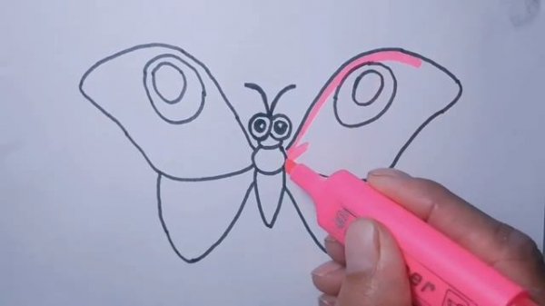 Как нарисовать Бабочку, How to draw a Butterfly, просто рисуем, Урок рисования для детей. ??