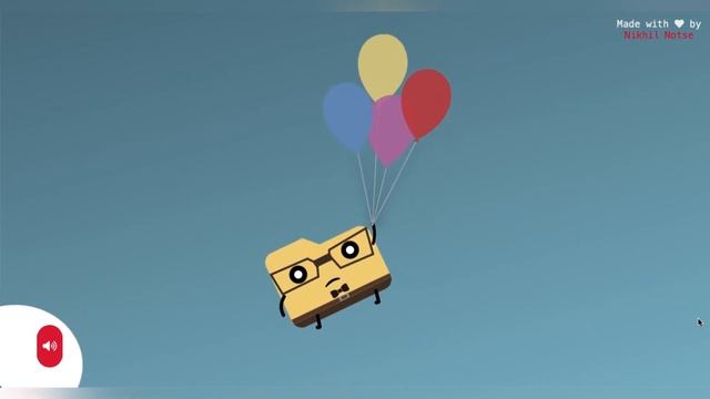 Animated Flying Folder - JavaScript Interactive Demo | Disney movie ' UP ' смотреть онлайн