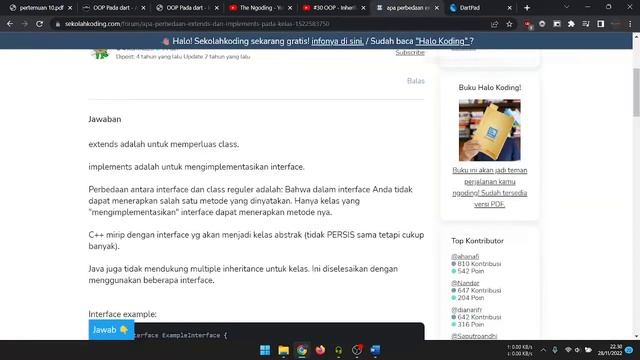 Penjelasan Inheritance, Abstract Class, Implement Class, dan Extends Dart смотреть онлайн