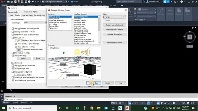 How to change background colors in AutoCAD doe model space and layout смотреть онлайн