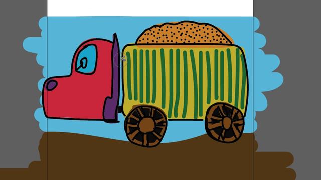 Рисование грузовика детям часть 80 смотреть онлайн