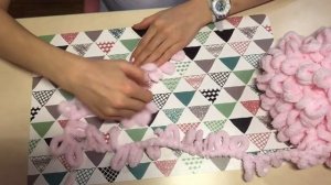 Вяжем из нитки Alize puffy без крючка и спиц