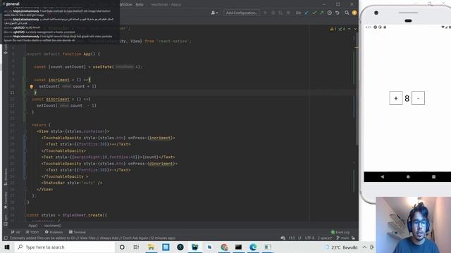 React native (React hooks-UseState)-رياكت هوكس بالعربية смотреть онлайн