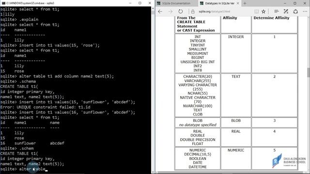สอน SQLite: การสร้างฐานข้อมูลและตาราง смотреть онлайн