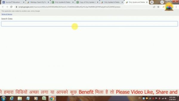 Google Sheet Data Update and Delete by Web app Script II How to Make CRUD Operation with search dat