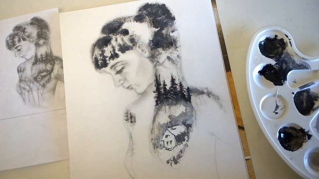 Рисуем необычный портрет/ Drawing an unusual portrait смотреть онлайн