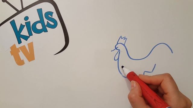 Rooster - Easy drawing and art activities for kids & pre-schoolers смотреть онлайн