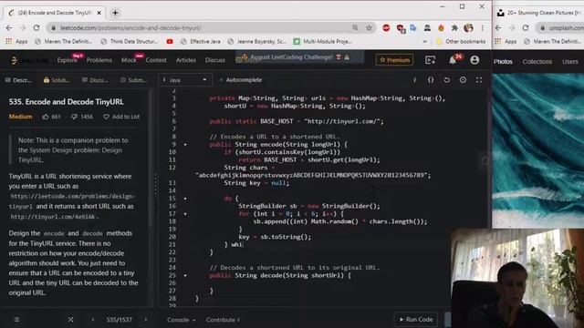 LeetCode 535. Encode and Decode TinyURL Solution Explained - Java смотреть онлайн