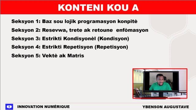 Apprendre La Programmation - Entrodiksyon avèk langaj Pwogramasyon Python | klas 2 смотреть онлайн