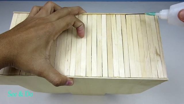 Как сделать красивый особняк из палочек для мороженого - поделки из эскимо смотреть онлайн