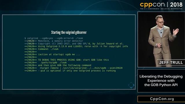 CppCon 2018: Jeff Trull “Liberating the Debugging Experience with the GDB Python API” смотреть онлайн