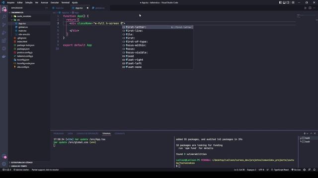 Configurando TailwindCSS com ReactJS смотреть онлайн