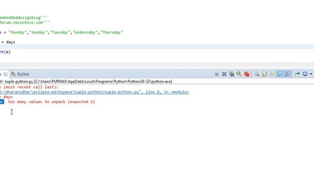 unpacking a tuple in Python | Tuple in Python | ValueError in Python смотреть онлайн