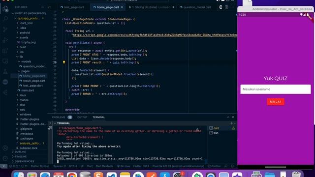 Tutorial Lengkap Membuat Aplikasi Flutter Quiz Try Out Online - Part 5 : Get Data dari API смотреть онлайн