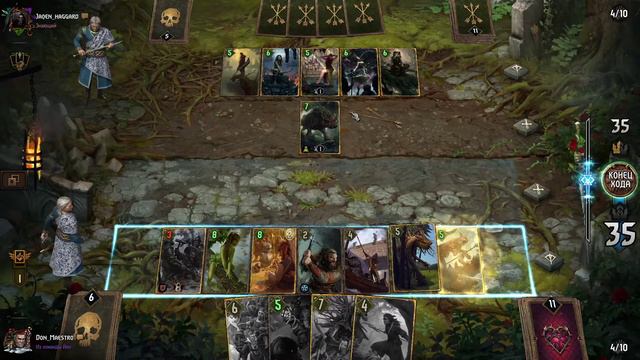 Гвинт. Gwent. Новичок на Гармонии против Севера, Засады Ловчих и Нильфгаарда смотреть онлайн