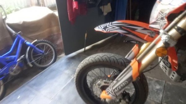 балтмоторс/baltmotors motard 200 небольшой тюнинг переднего тормоза