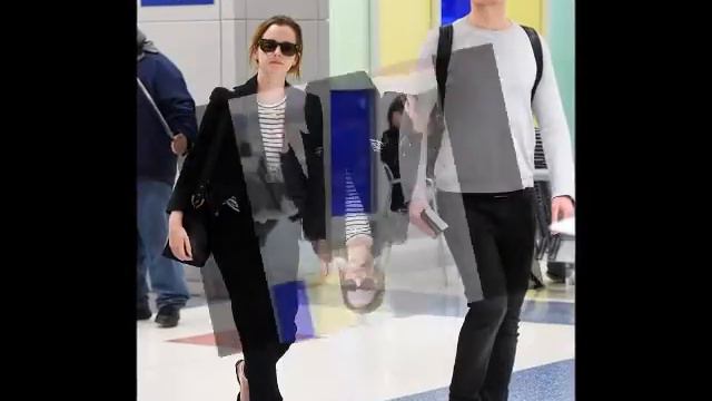 Emma Watson keeps it chic in striped top and tailored blazer as she makes a stylish arrival at JFK смотреть онлайн
